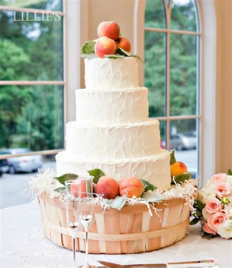 Bushel Of Peaches Wedding Cake My Inspired Wedding Creative Tastes