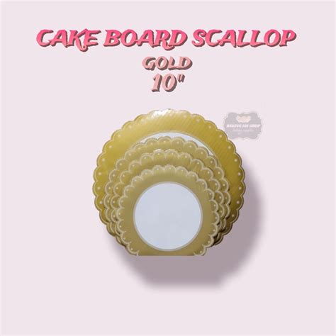 10 Scallop Gold Cake Board Corrugated 10 Pcs Shopee Philippines