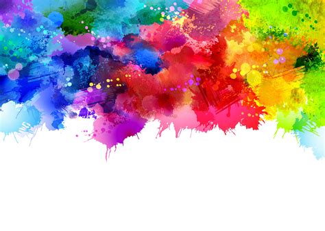 Colorful Watercolor Ink Splashes Vector Background Paint Splash