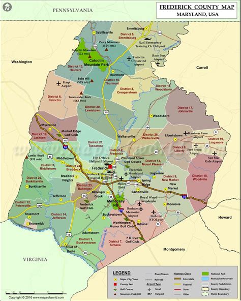 Frederick County Md Zip Code Map Map