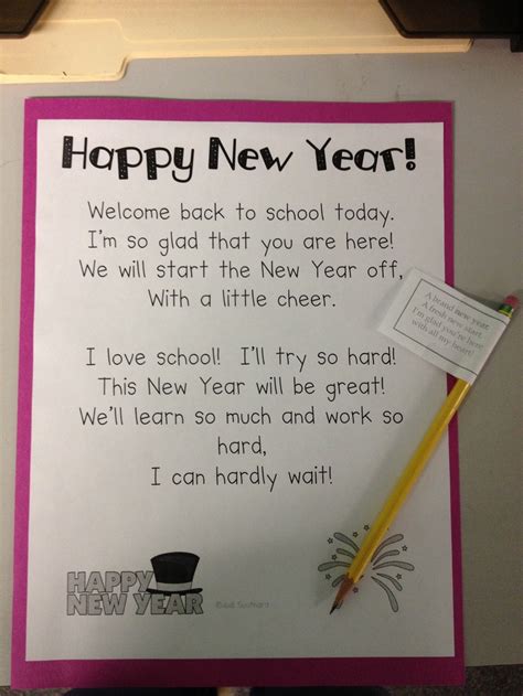 A Cute Way To Say Happy New Year And To Welcome Your Students Back
