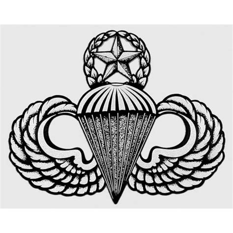 Us Army Airborne Master Parachute Wingsjump Master Sticker Decal
