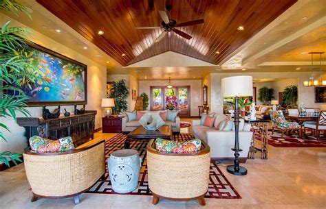 The Sea House Great Room Tropical Living Room Hawaii By Suda