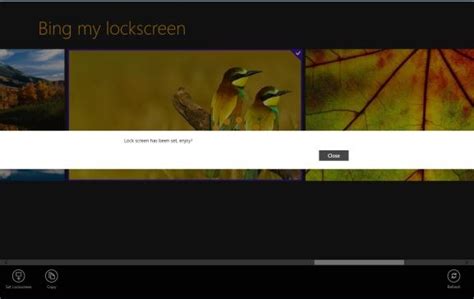 Set Bing Picture As Lock Screen Background In Windows 8