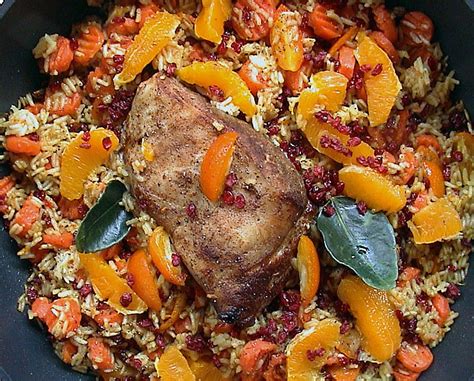 Shirin Pollo Persischer Berberitzen Reis Mit Huhn Oder Anderem
