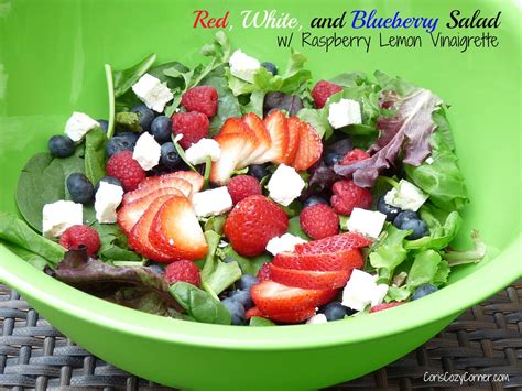 Red White And Blueberry Salad With Raspberry Lemon