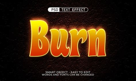 Premium Psd Burn Text Style Effect