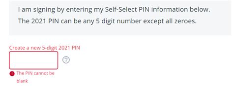 Self Select Pin 税务 美卡论坛