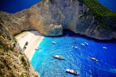 Navagio Beach Shipwreck Beach Zakynthos Island Greece Stock Image