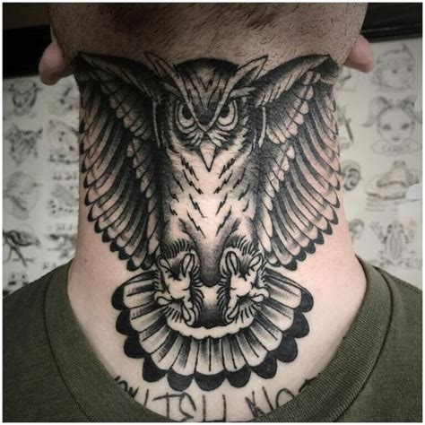 22 Amazing Owl Neck Tattoo Ideas To Inspire You In 2023 Outsons