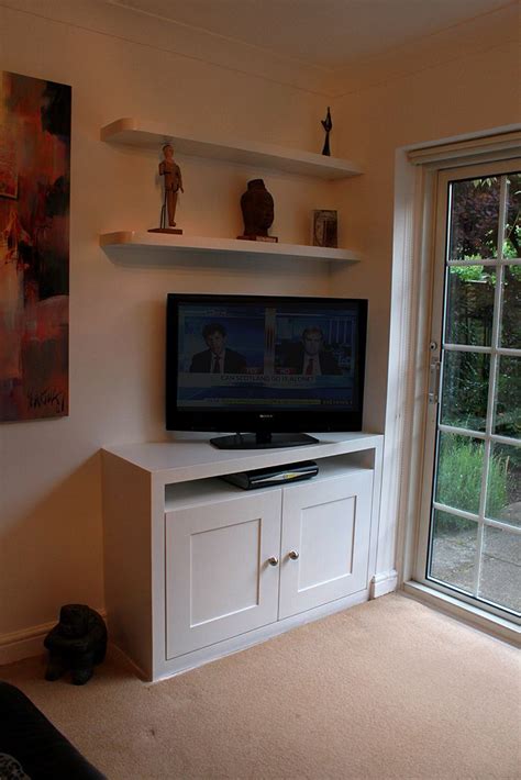 Perhaps the room that most reflects our personality is the bedroom. Tv cupboard and curved floating shelves, Harrow | Living ...