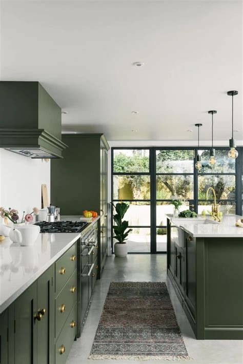 Green Kitchen Inspiration For Modern Updates Purewow Green Kitchen