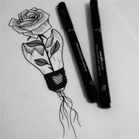 Flower X Lamp Tatuagem De Lâmpada Lampada Desenho Inspiração Para Tatuagem