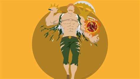 Escanor With Yellow Background 4k Hd The Seven Deadly Sins Wallpapers