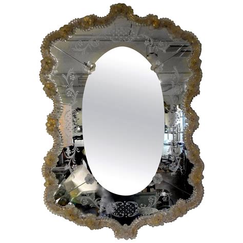 Vintage Smoked Grey Venetian Mirror At 1stdibs