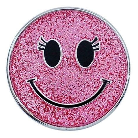Smiley Face Glitter Ball Marker Pink Smiley Love Smiley Ball Markers