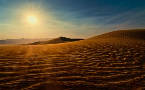 Wallpaper Desert Sun Sand Heat Sky Light Midday Patterns