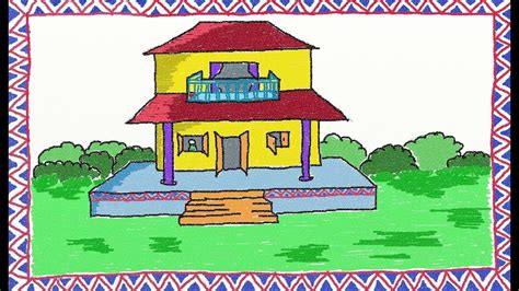Drawing A Simple House How To Draw A House Drawing For Kids Youtube
