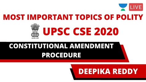 Important Topics On Indian Polity Constitutional Amendment Procedure Upsc Cse Deepika