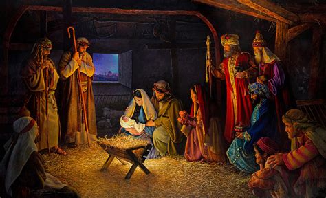 The Nativity Painting By Greg Olsen Pixels Merch