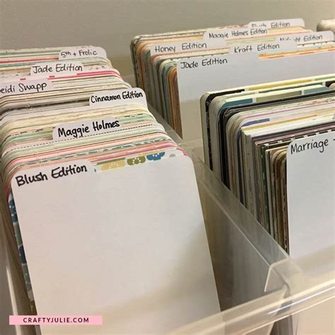 5 Easy Steps To Organize Project Life Cards · Crafty Julie