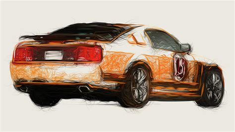 Saleen S302 Parnelli Jones Limited Edition Car Drawing Digital Art By