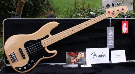 Pristine 2013 Fender American Deluxe Precision Bass Natural Ash Finish