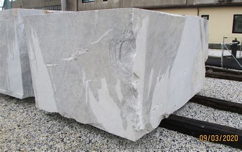 Bianco Carrara Marble Blocks From Italy
