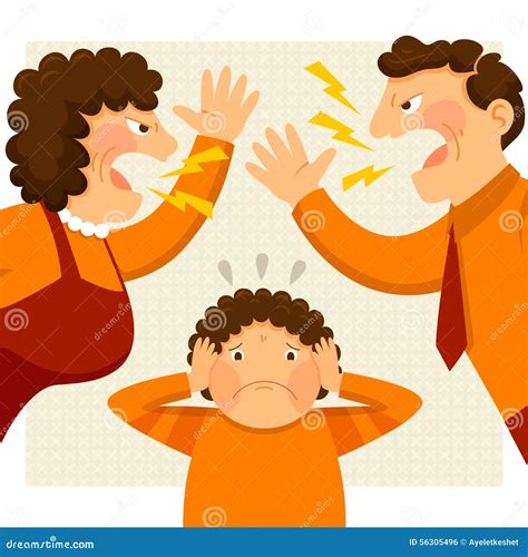 Fighting Parents Stock Vector Image 56305496