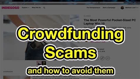 Crowdfunding Scams And How To Avoid Them Youtube