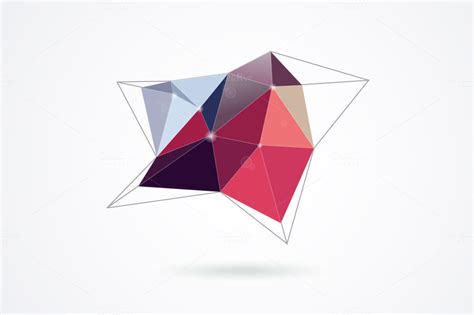 Polygon Geometric Shapes Vector Set Illustrations On Creative Market