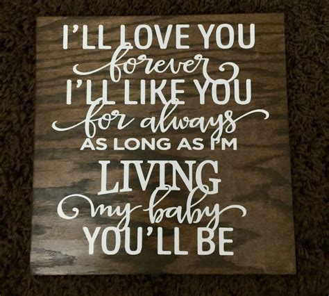 Ill Love You Forever Wood Sign 8x8 Etsy