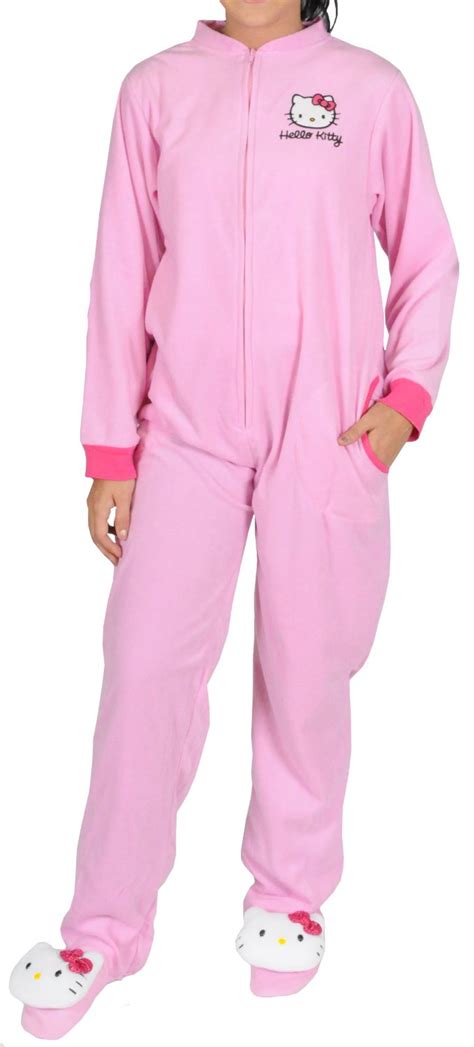 Fashion Trends Hello Kitty Footie Pajamas Adult Footed Onesies