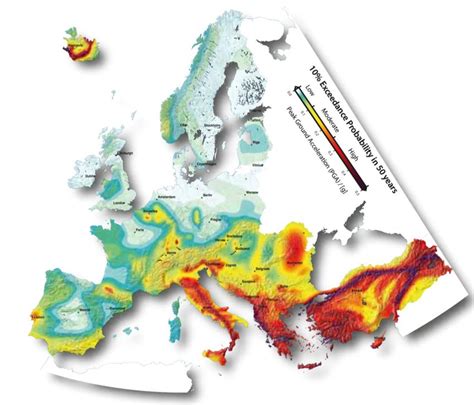 The Share European Seismic Hazard Map Displays The Ground Motion I E Download Scientific
