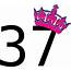 Pink Tilted Tiara And Number 37 Clip Art At Clkercom  Vector