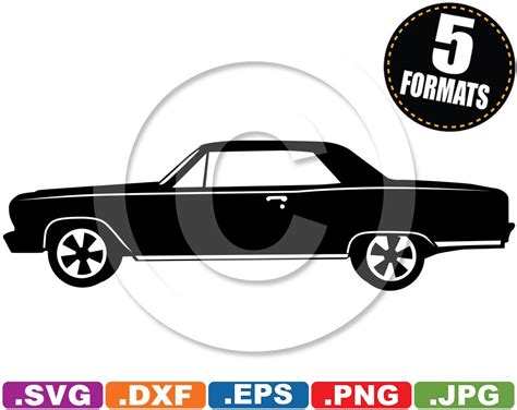 1964 Chevy Chevelle Ss Silhouette Clip Art Image Svg And Dxf