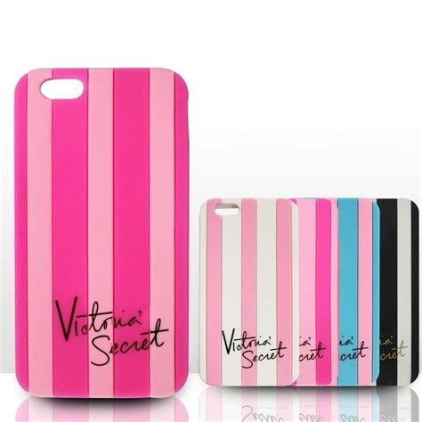 Victorias Secret Soft Rubber Cover Stripe Case For Apple Iphone Cell