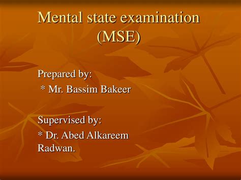 PPT Mental State Examination MSE PowerPoint Presentation Free Download ID