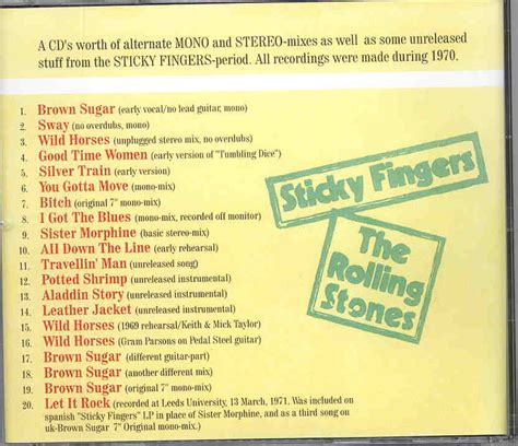 Rolling Stones Sticky Fingers The Alternate Album Gravitystereo