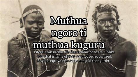 Kikuyu Proverb Thimo Cia Gikuyu Kikuyu Culture Kikuyu Riddles Tradition Kenyan Culture Part