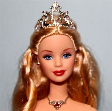 Barbie Doll Nude Princess Blonde Hair Blue Eyes Crown Jewelry Tnt Click