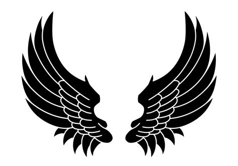 Tribal Angel Wings Tattoo Illustration 15737042 Vector Art At Vecteezy