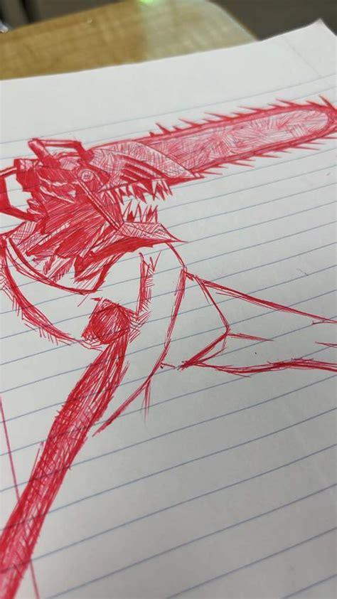 Red Pen Chainsaw Man Drawing 😩 Chainsaw Man Amino Amino