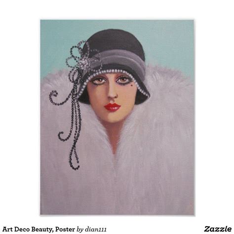 Art Deco Beauty Poster Zazzle Beauty Posters Art Deco Art Deco Lady