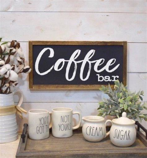 Farmhouse Coffee Bar Coffee Bar Home Coffee Bar Signs Coffee Corner