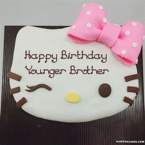 May joy and happiness fill your special day. Happy Birthday younger brother Cake Images