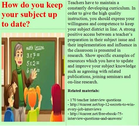 15 Best Teacher Aide Interview Questions Images On