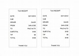 Taxi Receipt Templates - Free 8+ Sample Word PDF - Template Section