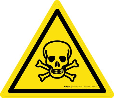 Toxic Material Warning Iso Floor Sign Creative Safety Supply