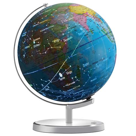 Illuminated Spinning World Globe For Kids Kingso 12 Diameter 3 In 1